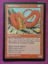 Magic The Gathering TEMPEST WILD WURM single red card MTG