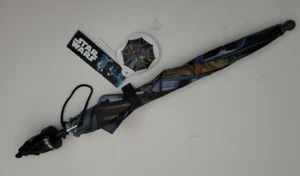 Toddler Boys Disney Star Wars Black Gray Darth Vader Rain Umbrella Ages 3+ - Picture 1 of 8