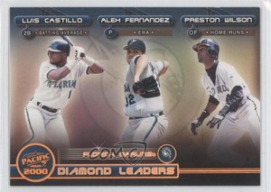 2000 Pacific Diamond Leaders Luis Castillo Alex Fernandez Preston Wilson #20