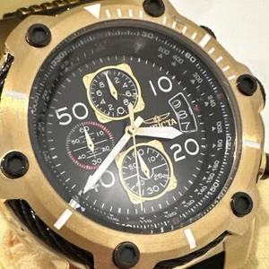 Invicta 25468 Bolt Black Dial Black Polyurethane Strap Chronograph Men's Watch - Picture 1 of 24