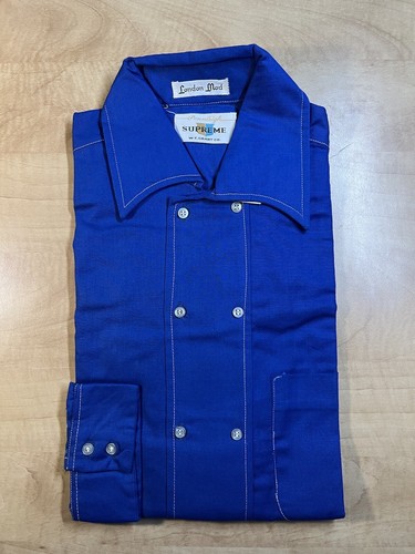 Pennleigh SUPREME W.T. Camicia abito GRANT CO. London Mod NOS doppia fila bottoni M