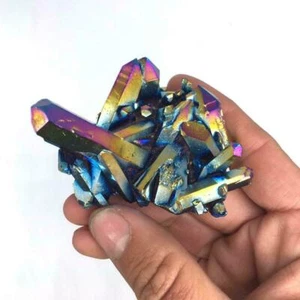 GEMAS ÉPICAS - Cristal de cuarzo natural arco iris titanio racimo mineral muestra 15 g - Imagen 1 de 10