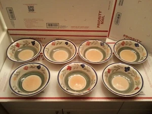 TABLETOPS Gallery Flora Calica Hand Painted Bowls (7)... 7" Diameter - Picture 1 of 10