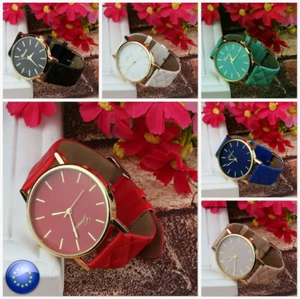 RELOJES DE PULSERA CUERO SINTETICO DE MUJER ACERO COLORES CUARZO MODA ACCESORIOS - Bild 1 von 9