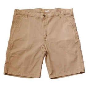 Carhartt Mens Shorts 42 Brown Hickory Relaxed Fit Cargo Pockets Hiking Outdoors - Picture 1 of 14