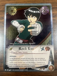 Naruto CCG - Rock Lee 258 [Berserk] Super Rare 1st Edition - Light Play - Picture 1 of 2
