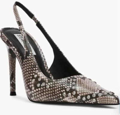 Zapatos de salón Steve Madden Reyes marrón con estampado de serpiente talla 10 NUEVO Stiletto Foto 1 de 4