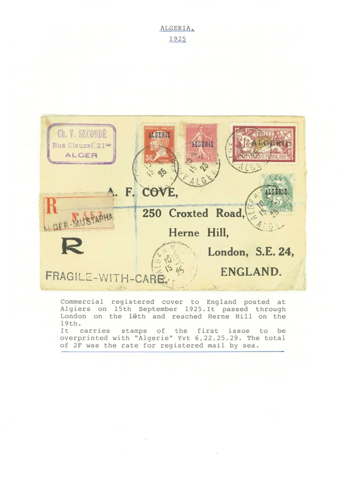 ALGERIA-COVERS-1930-Postcard from the philatelic exhibition of N Africa Algiers - Image 1 of 1