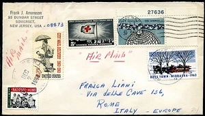 U.S.A. 1961 busta viaggiata da SOMERSET- New Jersey a ROMA (m093) - Picture 1 of 1