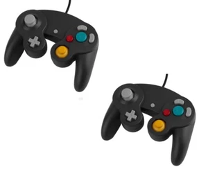 2 X Manette pour Nintendo Wii, Wii U et Gamecube - Noir - Photo 1/11