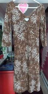 K+ Company Women's Leopard Dress Size 10 - Picture 1 of 1