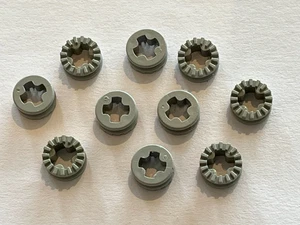 10 x Lego hellgrau Technic Busch 1/2 gezahnt 4265a Set 8868 8680 8862 8094 8853 - Bild 1 von 1