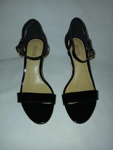 Michael Kors Womens Simone, Strap Sandal/Heels, Black Patent Leather, Size 6M - Picture 1 of 17