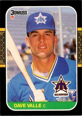 1987 Donruss Dave Valle #610 Seattle Mariners Baseball Card - Image 1 of 2