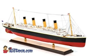 HISTORIC HMHS TITANIC passenger ship 40" SPECIAL EDITION fully built wood model - Picture 1 of 11