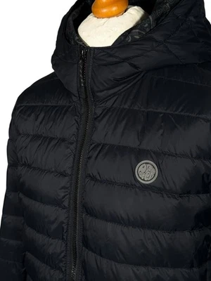 Pretty Green Hooded Quilted Jacket Size 2XL Black Scooter Mod Casuals Terraces - Image 1 of 4