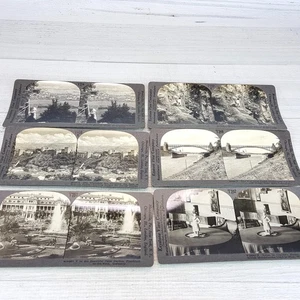 Antique LOT of 6 Keystone Stereoview Photo Card Germany Nova Scotia Granada - Picture 1 of 8