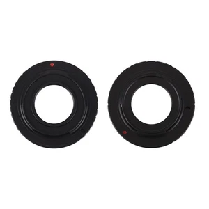 2 Pcs Camera C Mount Lens Black 16Mm C-Mount Cine Movie Lens,Camera Adapter3442 - Picture 1 of 10