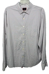 UNTUCKit Men's XL Long Sleeve Shirt Red Blue Check Stretch Casual Button Front - Picture 1 of 6