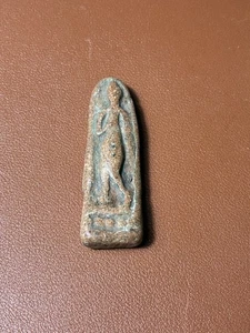 Talismán de arcilla de Buda de pie amuleto budista tailandés vintage 3" - Imagen 1 de 3