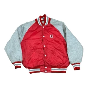 Vintage Converse Varsity Jacket Mens Large Red Gray Reversible Retro Jacket - Picture 1 of 9