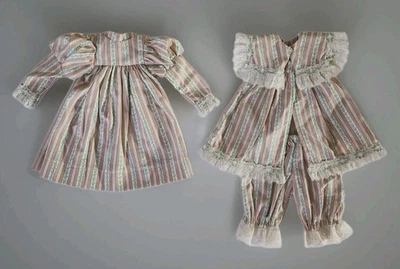 JUEGO DE VESTIDO DE MUÑECA DE COLECCIÓN para muñeca antigua bisque china o bebe francesa.                 Foto 1 de 4