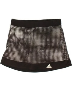 ADIDAS Girls Climalite Skirt 11-12 Years Black Spotted AN07 - Picture 1 of 3