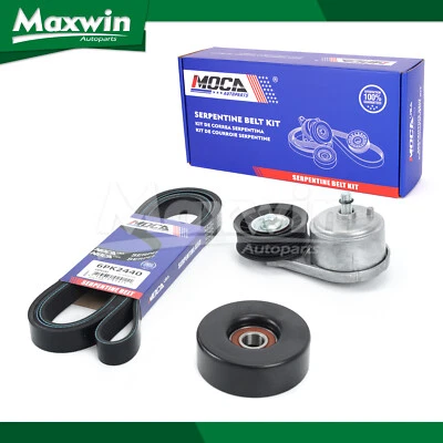 Serpentine Belt Component Kit 90K38103A fit Chevrolet Express Suburban K1500 GMC - Image 1 of 4