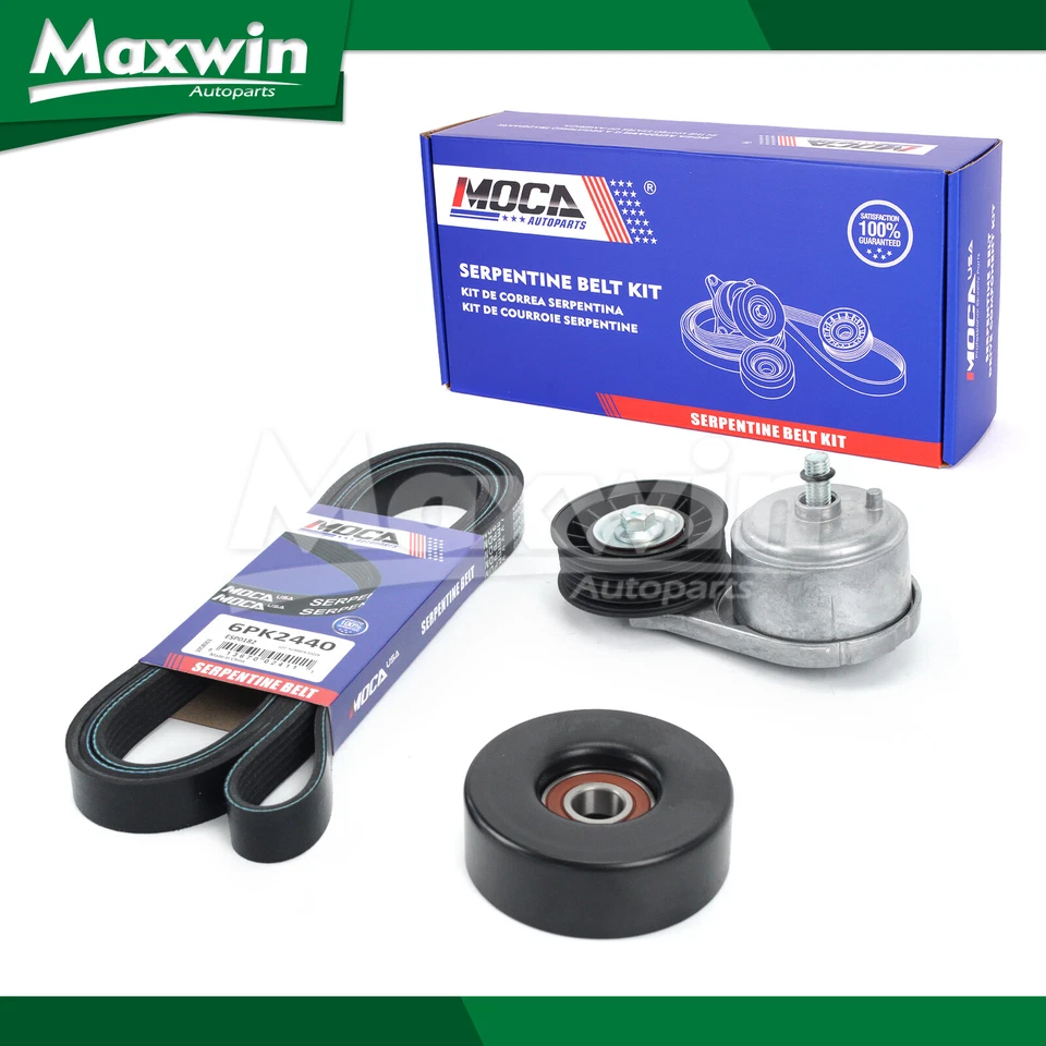 Kit de componentes de correa serpentina 90K38103A para Chevrolet Express Suburban K1500 GMC Foto 1 de 4