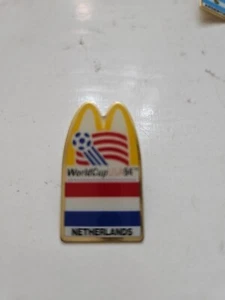 Vintage McDonalds 1994 World Cup USA Vest Hat Lapel Pin Team Netherlands Flag - Picture 1 of 4