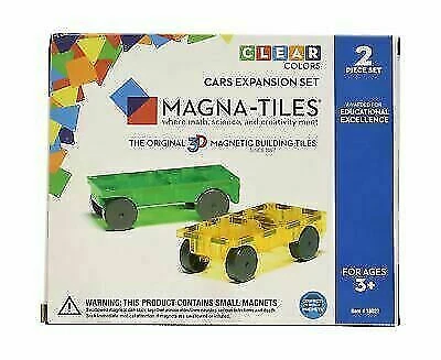 MAGNA-TILES Cars – Green & Yellow 2-Piece Magnetic Construction Set - Image 1 of 1