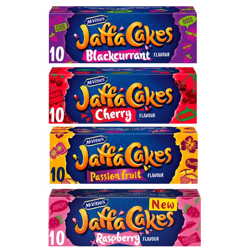 Jaffa Cakes Raspberry, Blackcurrent, Cherry, Passion Fruit Flavored Biscuits - Image 1 of 1