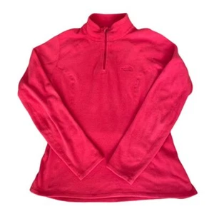 The North Face Polartec Pullover Fleece Quarter Zip Cozy Outdoor Medium Pink - Picture 1 of 9