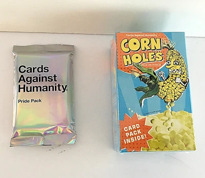 Lote de 2 conjuntos de expansão CARTÕES CONTRA A HUMANIDADE ORGULHO e pacotes de comida NOVO/SELADO - Imagem 1 de 2