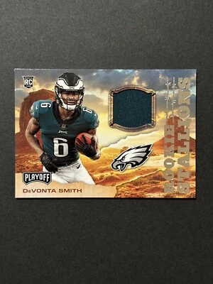 DEVONTA SMITH 2021 Panini Playoff Football Jersey Relic Rookie Stallions RC - Image 1 of 2