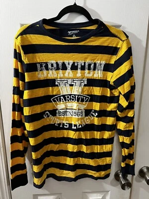 Arizona Boys Long Sleeve Shirt size XXL 18 Yellow Blue Stripe - Image 1 of 2