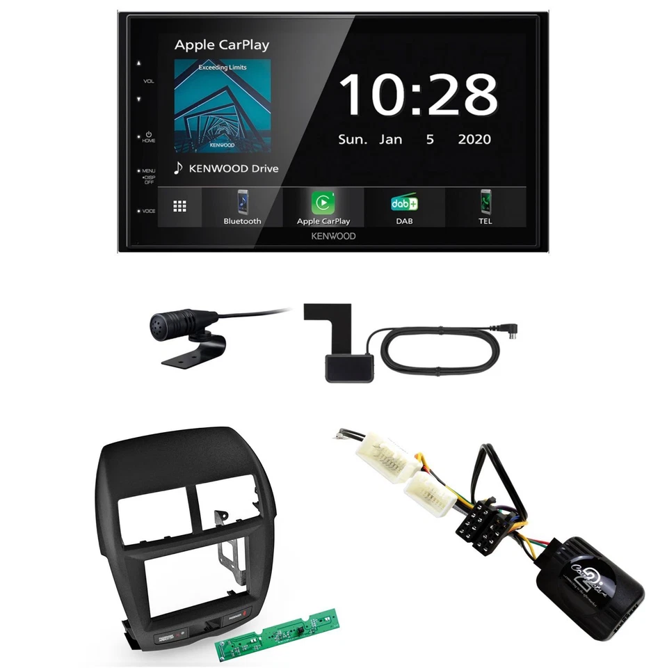 Kenwood DMX-5020DABS CarPlay Android Auto Einbauset für Mitsubishi ASX bis 2014 - Bild 1 von 1