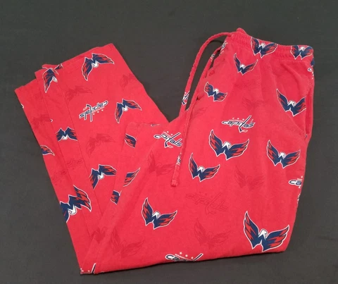 Washington Capitals Pajama Pants Mens XL Red Drawstring Pockets Cotton NHL Cover