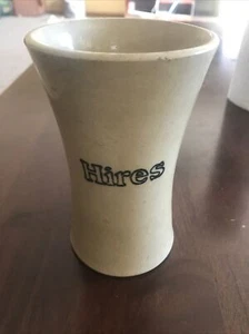 Taza de cerveza de raíz de gres fuente de soda publicidad de gres de la década de 1910 - Imagen 1 de 7