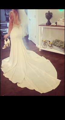 vestido de noiva tamanho 4 usado - Imagem 1 de 4