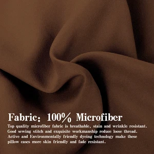 100% Brushed Microfiber Pillow Sham Set of 2 Well Stitched 21 Colors Available - Picture 1 of 69