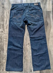 VTG Y2K Mens Diesel Zaghor Bootcut Jeans Embroidered Italy  33x30 OVERSIZE 36x31 - Picture 1 of 17