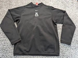 Vintage Utah State Aggies Shirt Men Small Black Embroidered Softball Fit Therma - Picture 1 of 6