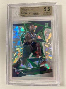 2019-20 Revolution Emerald Chinese New Year Zion Williamson RC /88 BGS 9.5 QUAD