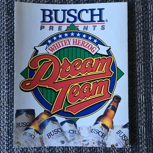 (6) 1986 Busch Beer Whitey Herzog Rare St Louis Cardinals Dream Team Pamphlets - Picture 1 of 6