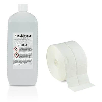 Cleaner pour ongles 1000 ml +Carrès de cellulose 2 x 500 carrès - Photo 1/3