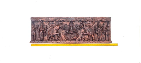 Hindu god Lekshmi,Saraswathi,Ganesh with two Demi Gods and two Elephants Cover