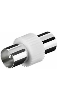 2 X TV Aerial Lead Coupler Male to Male Socket Coax Connector Adapter - Picture 1 of 1