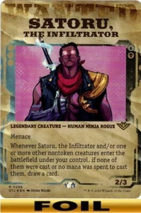 1x - Satoru, the Infiltrator - FOIL SHOWCASE - Outlaws of Thunder Junction MTG - Picture 1 of 1