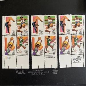 51686 US Stamp BOB Airmail Sc #C101-104 28c 3 Plate Blocks MNHOG very Nice Col - Picture 1 of 2